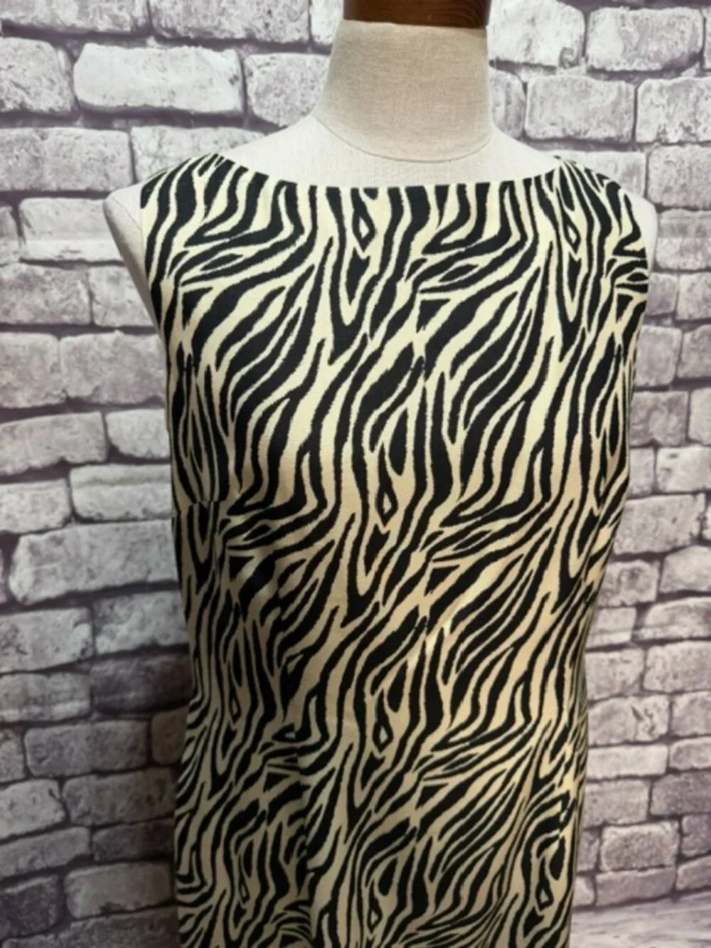 Spenser Jeremy Black & Beige Sleeveless Dress Size 12